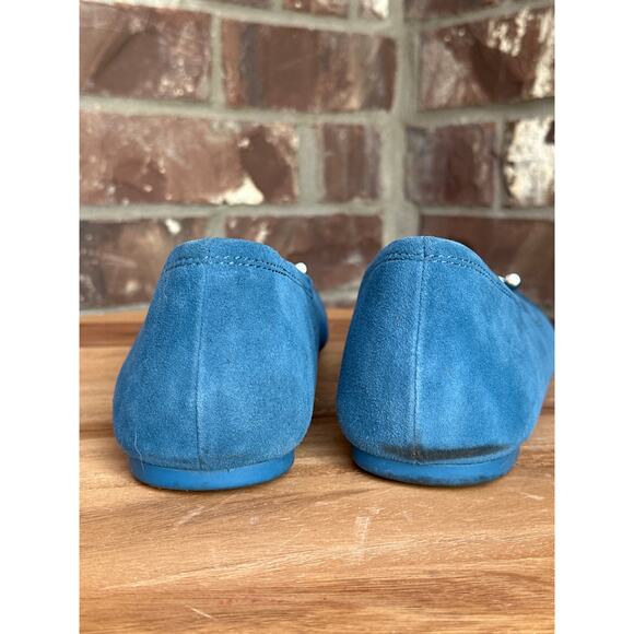 Coach Leila Ballet Suede - Ink Blue Size 11B - Picture 3 of 8